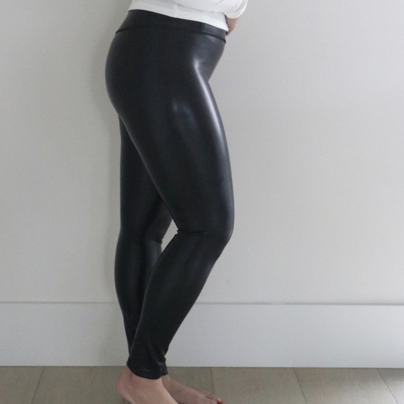Priv Astrid Vegan Leather High Rise Black Legging Size S - Picture 1 of 10